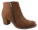 View: CIRCLE, COGNAC ROUGHOUT LEATHER