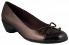 View: COLLINS, DARK COPPER LEATHER / BROWN PATENT