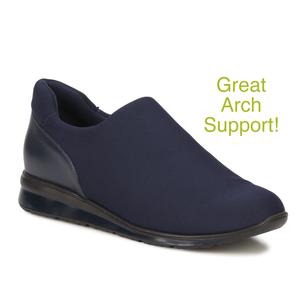Walking Cradles Metro+ Dash Slip-On Sneaker in Navy with Black and Navy Bottom